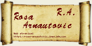 Rosa Arnautović vizit kartica